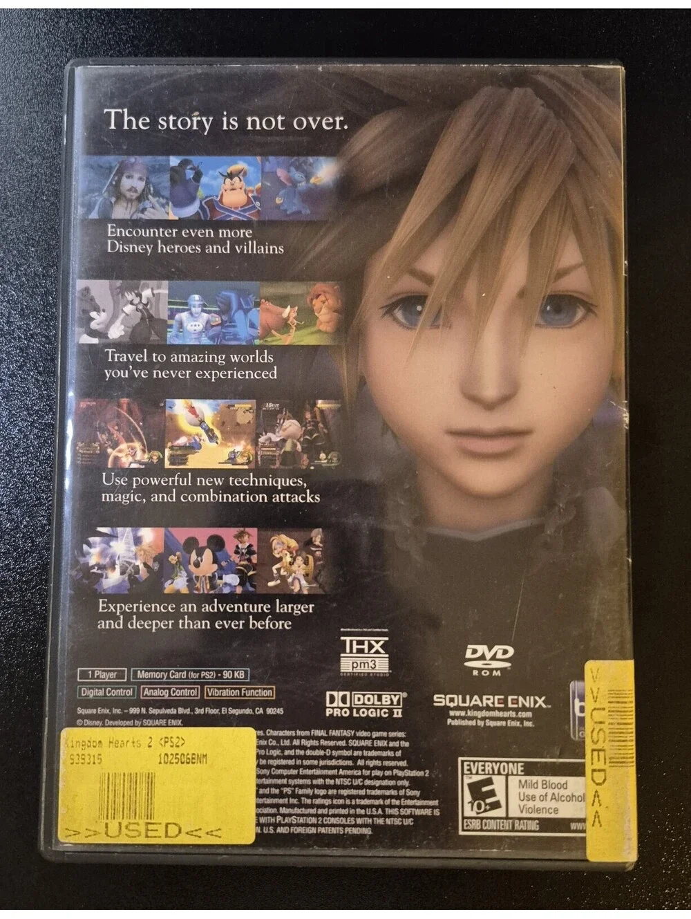 Kingdom Hearts II Sony PlayStation 2 PS2 2006 Complete Black Label Disney RPG